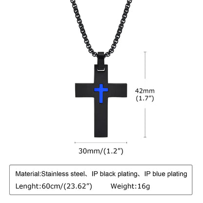 Simple Style Commute Cross 304 Stainless Steel Plating Men'S