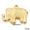 1 Piece Stainless Steel 18K Gold Plated Animal Elephant Pendant