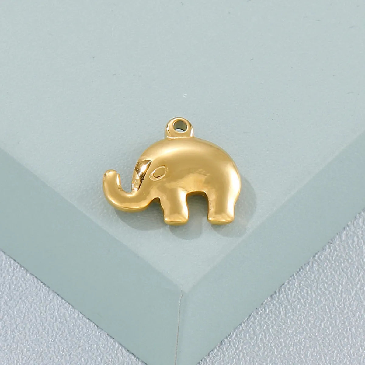 1 Piece Stainless Steel 18K Gold Plated Animal Elephant Pendant