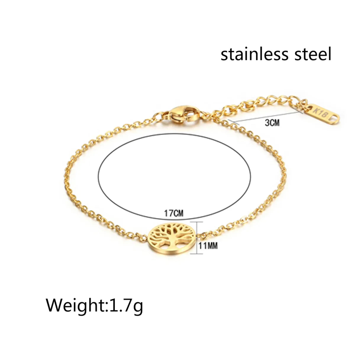 Simple Style Commute Flower Titanium Steel Plating Gold Plated Bracelets