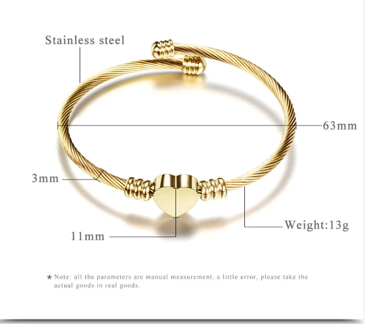 Simple Style Commute Four Leaf Clover Titanium Steel Plating Inlay Acrylic Malachite Gold Plated Bangle