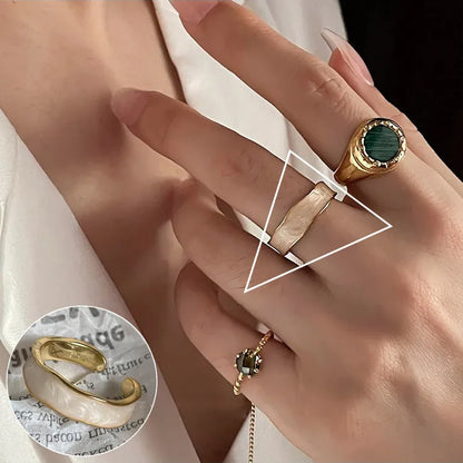 Simple Style Commute Geometric Copper Zircon Rings In Bulk