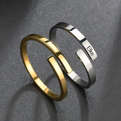 Simple Style Commute Geometric Stainless Steel Plating Gold Plated Rings