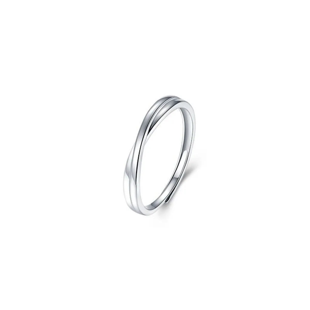 Simple Style Commute Geometric Sterling Silver Open Rings