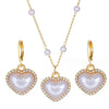 Simple Style Commute Heart Shape Alloy Inlay Pearl Women'S Jewelry Set