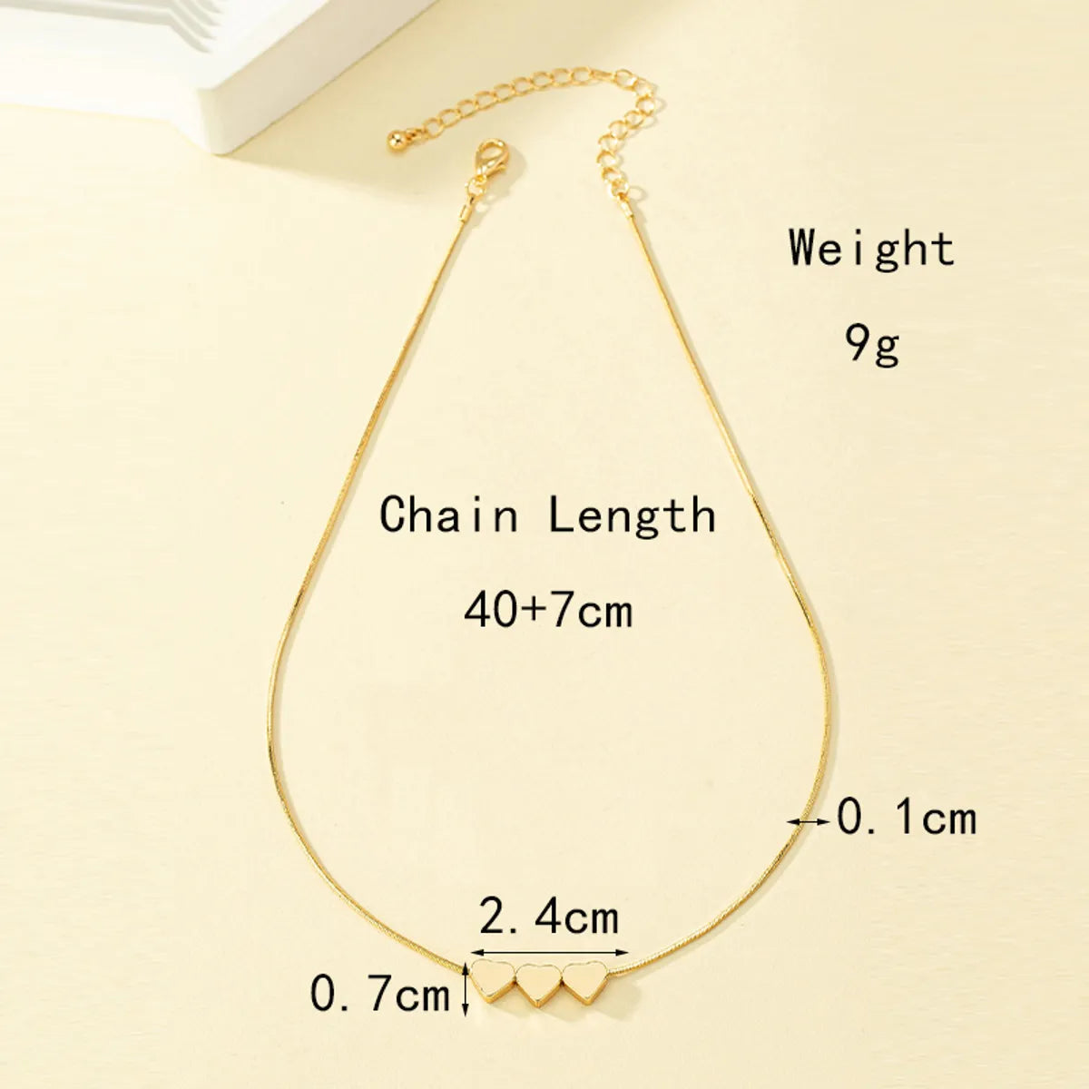 Simple Style Commute Heart Shape Alloy Plating 14k Gold Plated Women's Necklace