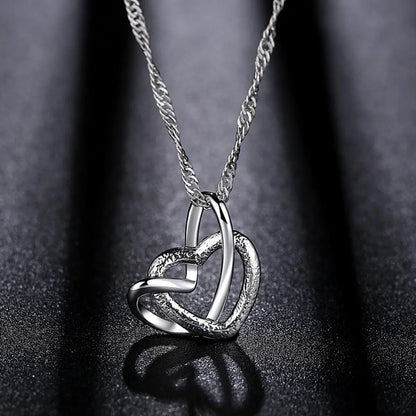 Simple Style Commute Heart Shape Copper Plating Pendant Necklace