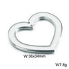 1 Piece Stainless Steel 18K Gold Plated Heart Shape