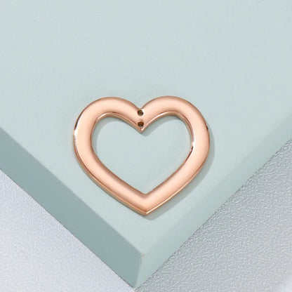 1 Piece Stainless Steel 18K Gold Plated Heart Shape