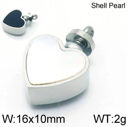 1 Piece Stainless Steel Shell 18K Gold Plated Heart Shape