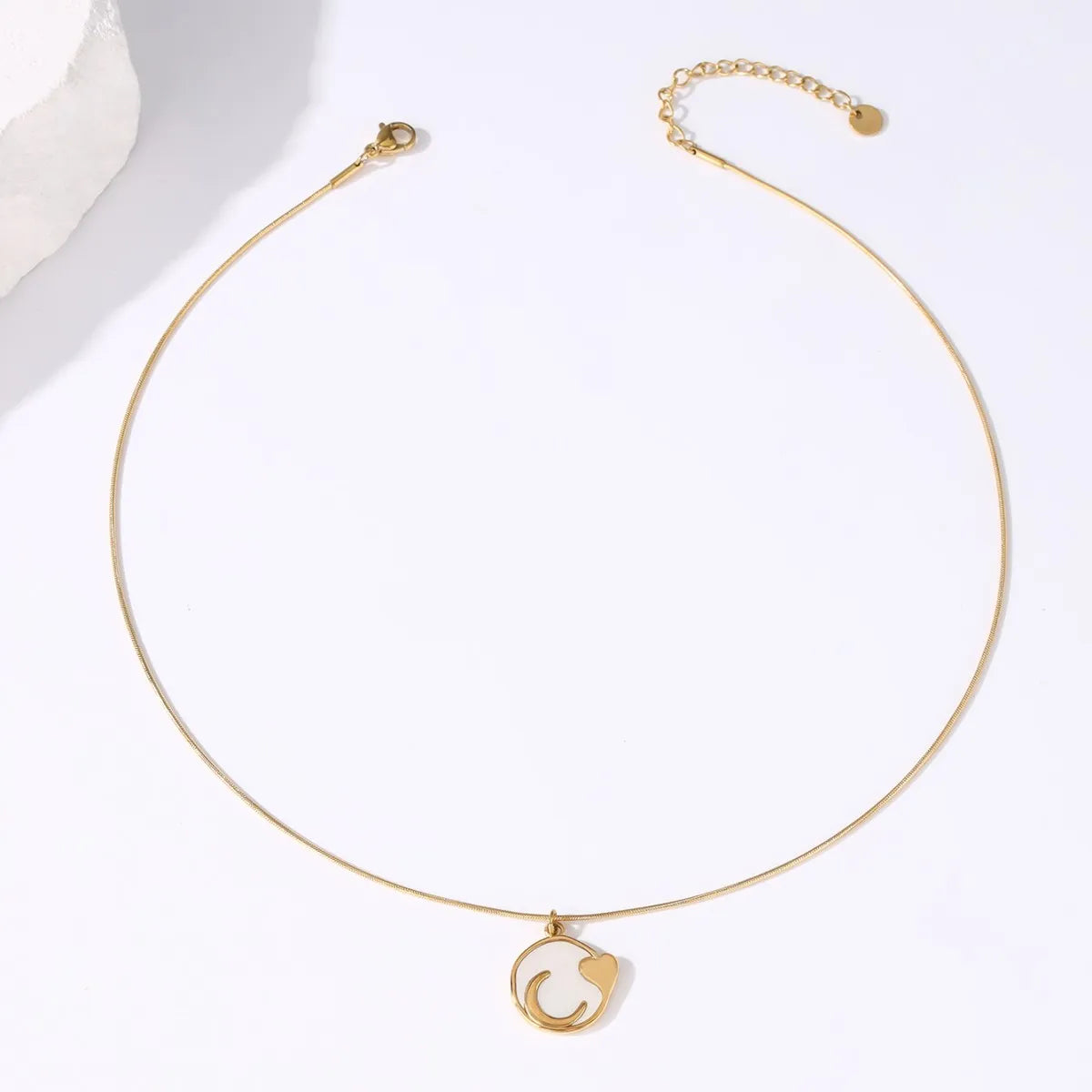 Simple Style Commute Heart Shape Stainless Steel Plating 18k Gold Plated Pendant Necklace