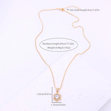 Simple Style Commute Hexagram Water Droplets Hot Air Balloon Copper 18k Gold Plated Zircon Pendant Necklace In Bulk