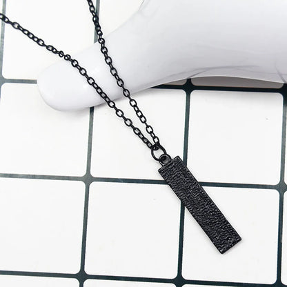 Simple Style Commute Letter Alloy Vacuum Vapor Plating Black Men'S Pendant Necklace