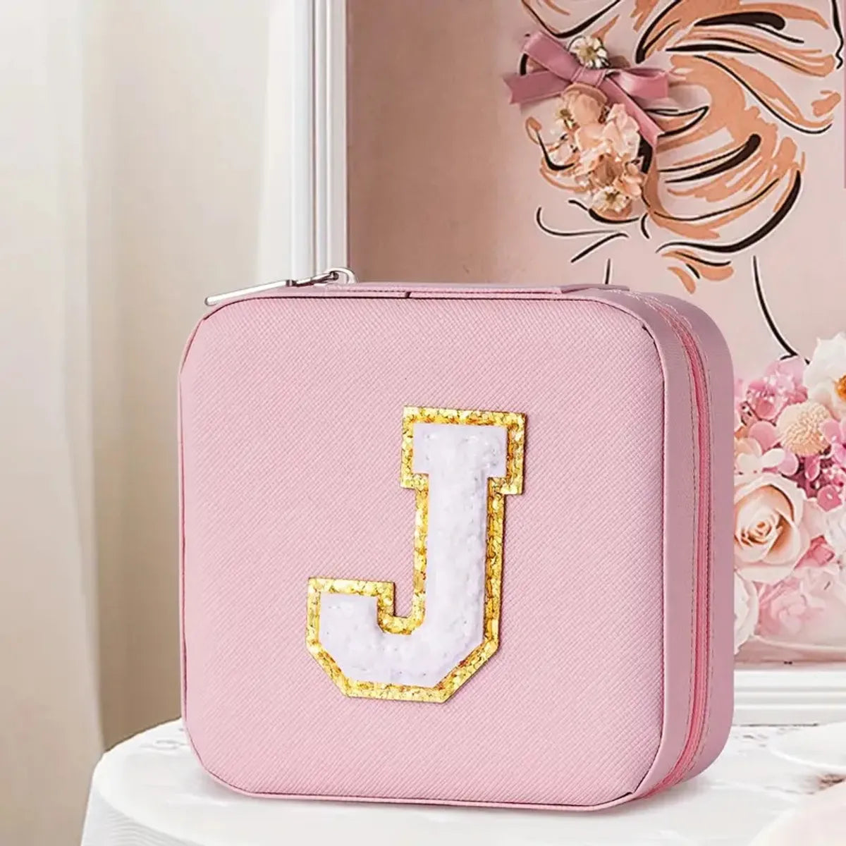 Simple Style Commute Letter Pu Leather Jewelry Boxes