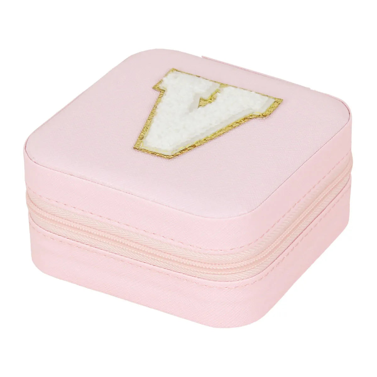 Simple Style Commute Letter Pu Leather Jewelry Boxes