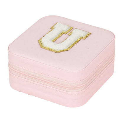 Simple Style Commute Letter Pu Leather Jewelry Boxes