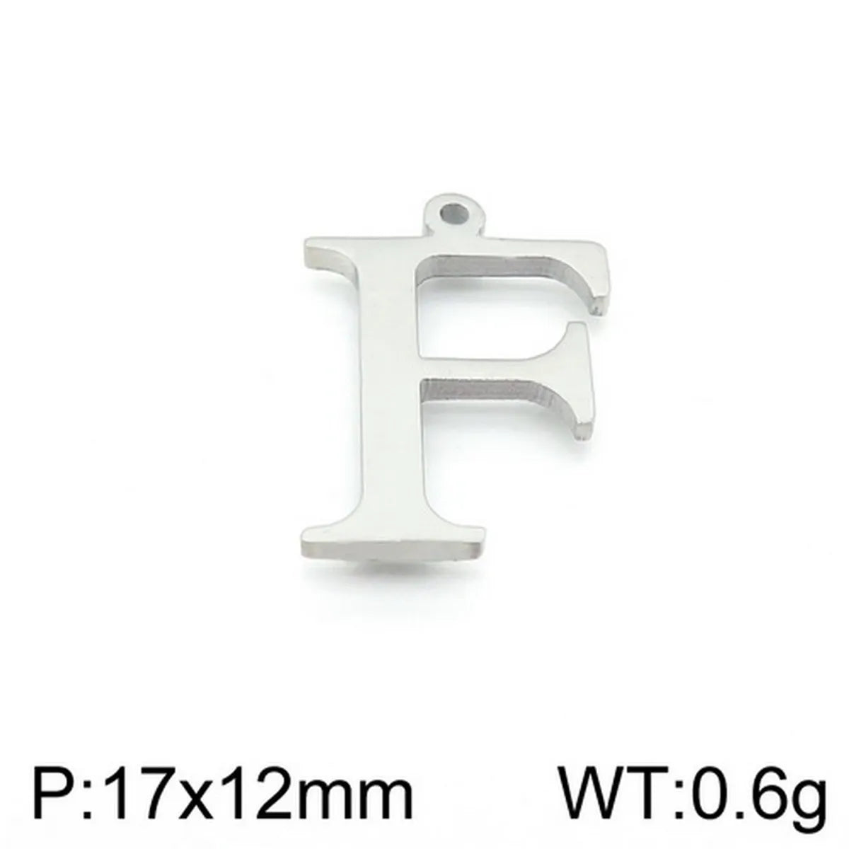 1 Piece Stainless Steel 18K Gold Plated Letter