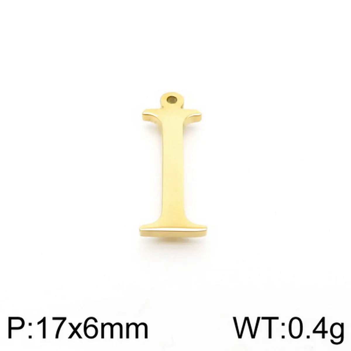 1 Piece Stainless Steel 18K Gold Plated Letter