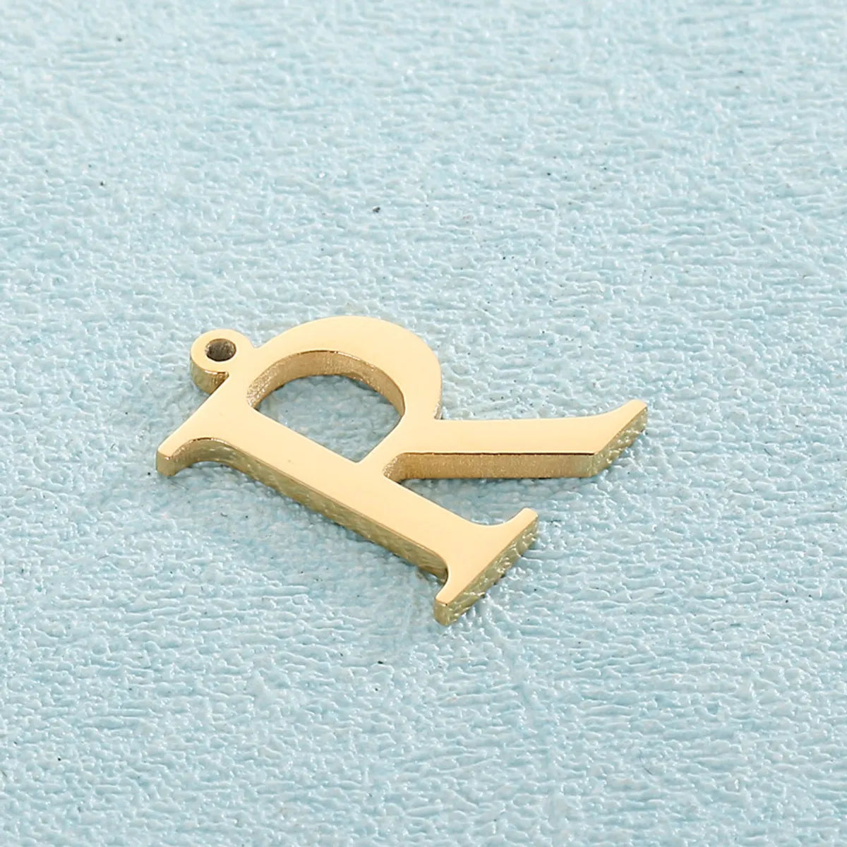 1 Piece Stainless Steel 18K Gold Plated Letter