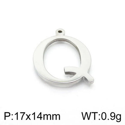 1 Piece Stainless Steel 18K Gold Plated Letter