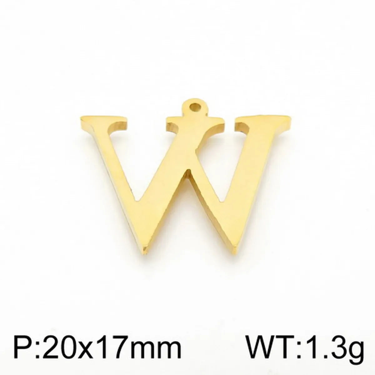 1 Piece Stainless Steel 18K Gold Plated Letter