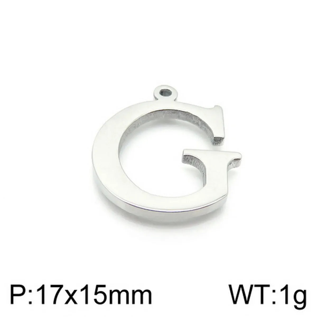 1 Piece Stainless Steel 18K Gold Plated Letter