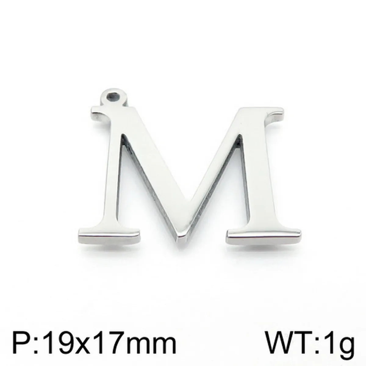 1 Piece Stainless Steel 18K Gold Plated Letter