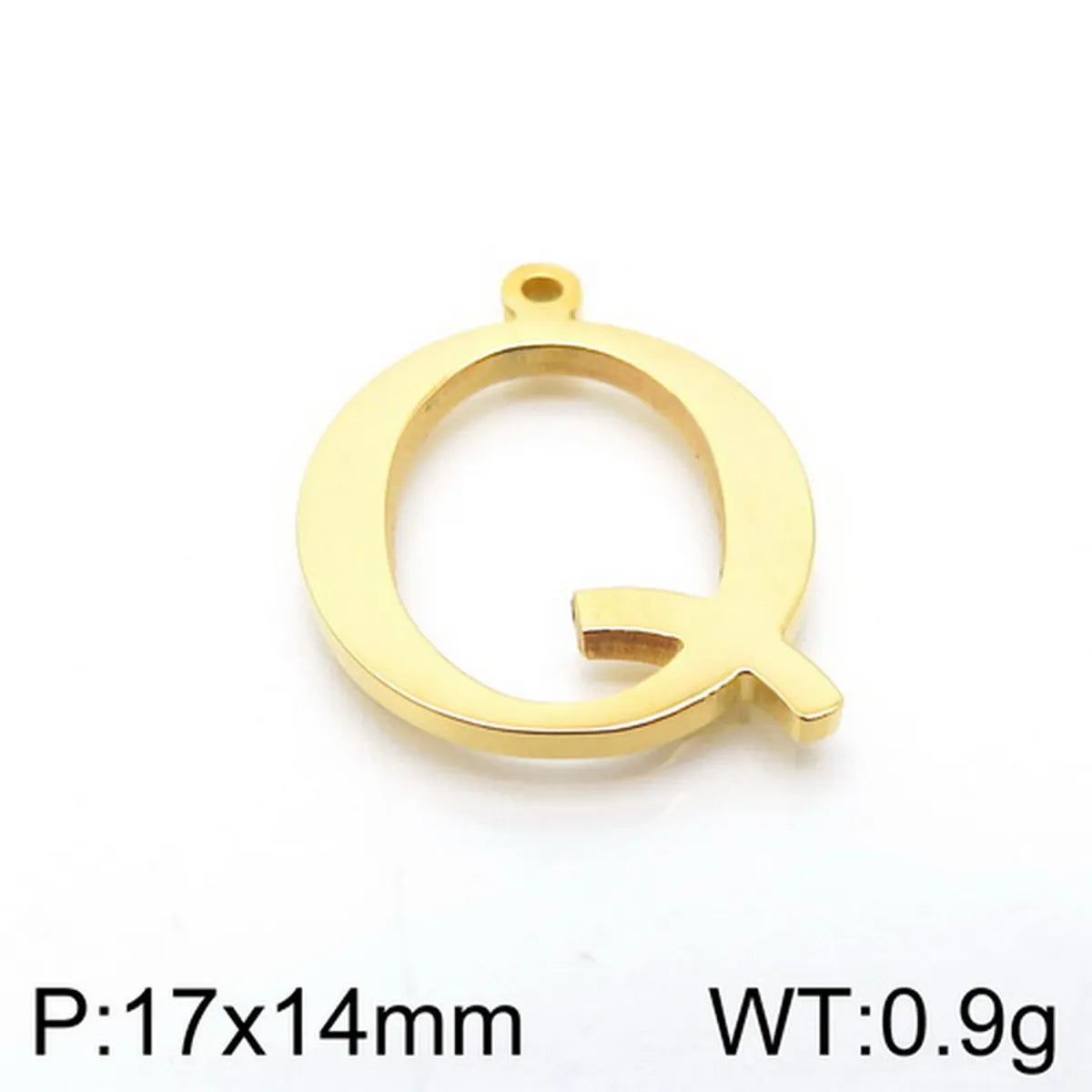 1 Piece Stainless Steel 18K Gold Plated Letter