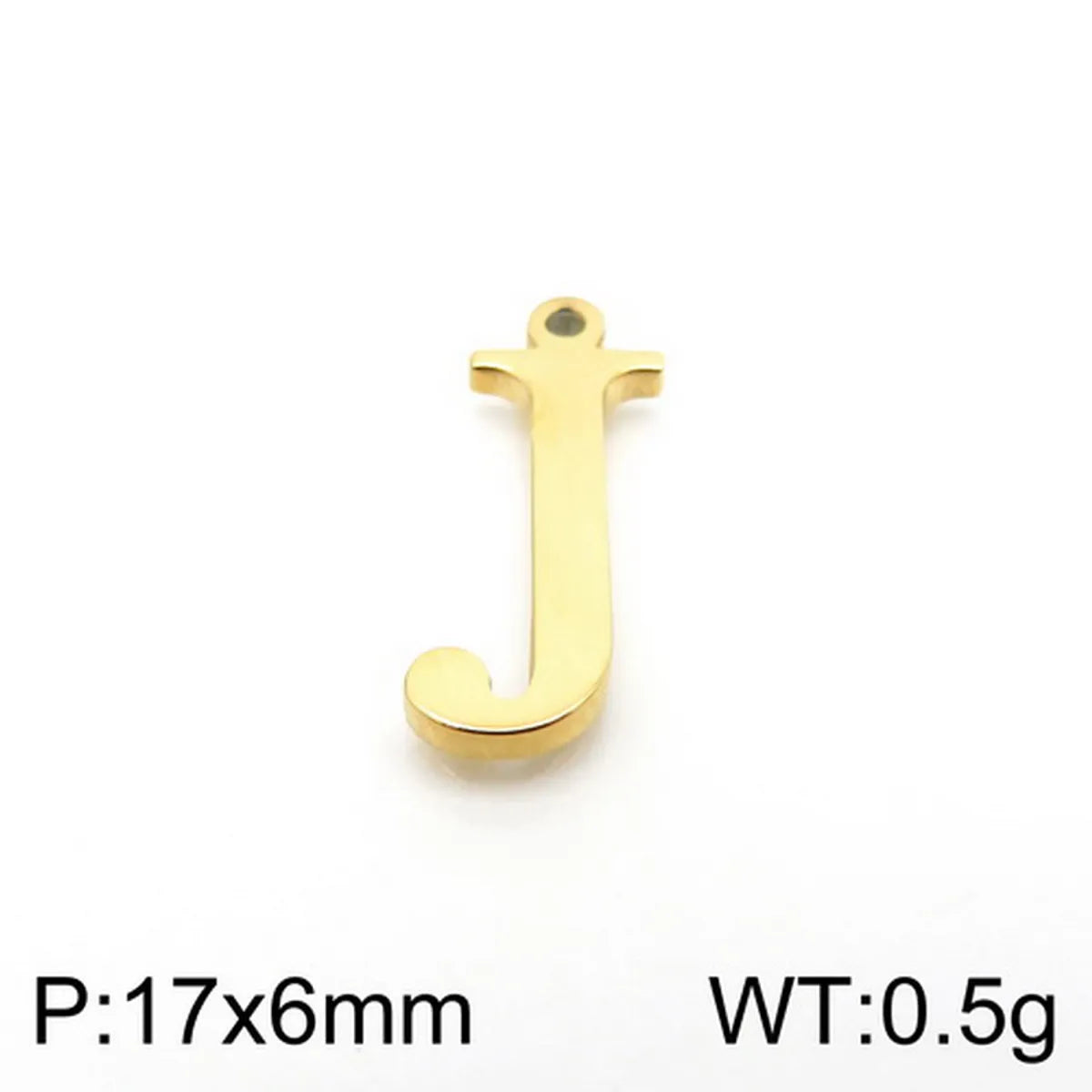 1 Piece Stainless Steel 18K Gold Plated Letter