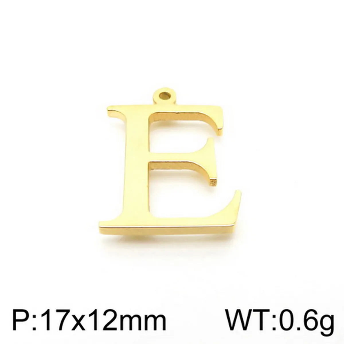 1 Piece Stainless Steel 18K Gold Plated Letter