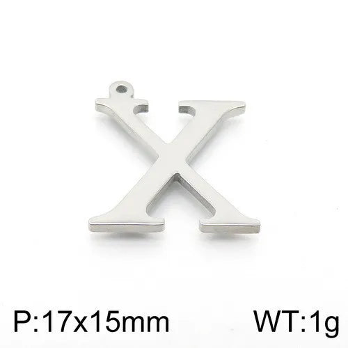 Simple Style Commute Letter Stainless Steel Charms Jewelry Accessories