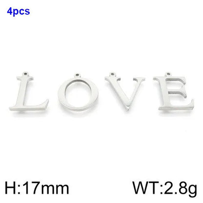 Simple Style Commute Letter Stainless Steel Charms Jewelry Accessories