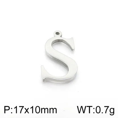 Simple Style Commute Letter Stainless Steel Charms Jewelry Accessories