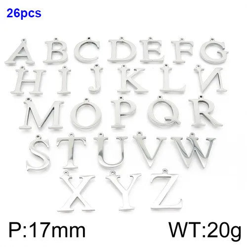 Simple Style Commute Letter Stainless Steel Charms Jewelry Accessories