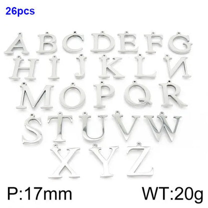 Simple Style Commute Letter Stainless Steel Charms Jewelry Accessories