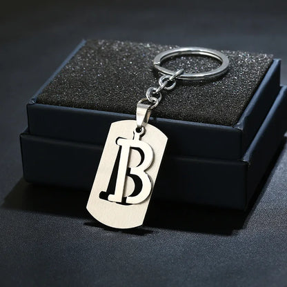 Simple Style Commute Letter Stainless Steel Keychain