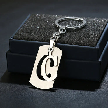 Simple Style Commute Letter Stainless Steel Keychain