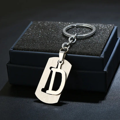 Simple Style Commute Letter Stainless Steel Keychain