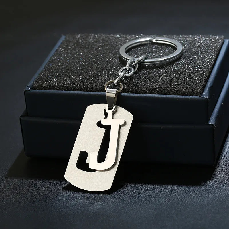 Simple Style Commute Letter Stainless Steel Keychain