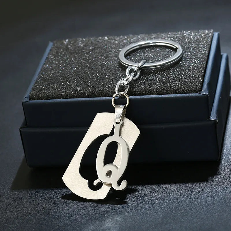 Simple Style Commute Letter Stainless Steel Keychain