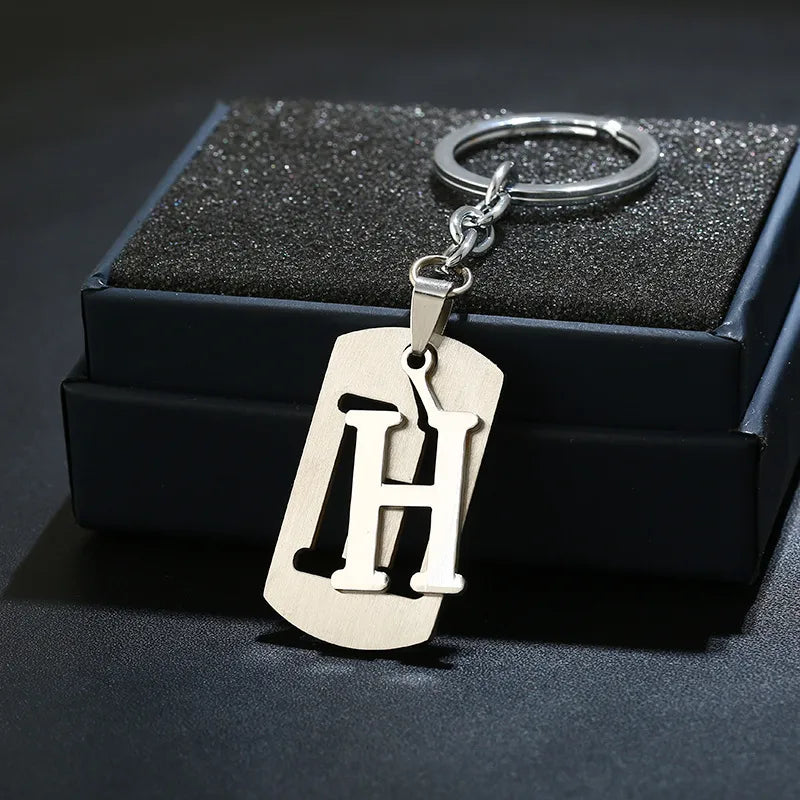 Simple Style Commute Letter Stainless Steel Keychain