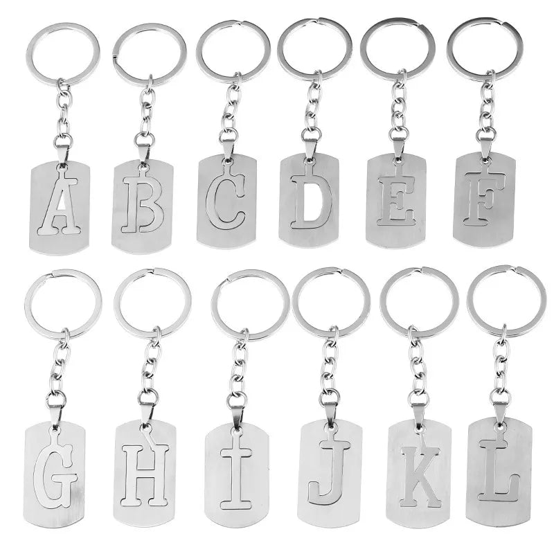 Simple Style Commute Letter Stainless Steel Keychain