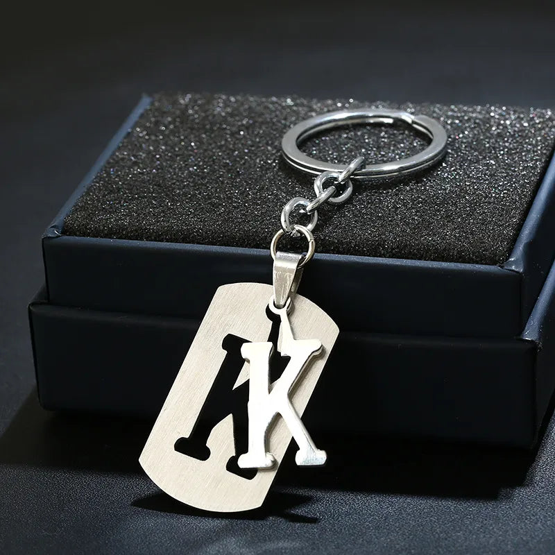 Simple Style Commute Letter Stainless Steel Keychain