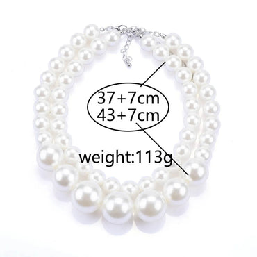 Simple Style Commute Round Alloy Beaded Women's Layered Necklaces