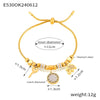 Simple Style Commute Round Elephant Key 304 Stainless Steel 18K Gold Plated Rhinestones Bracelets In Bulk