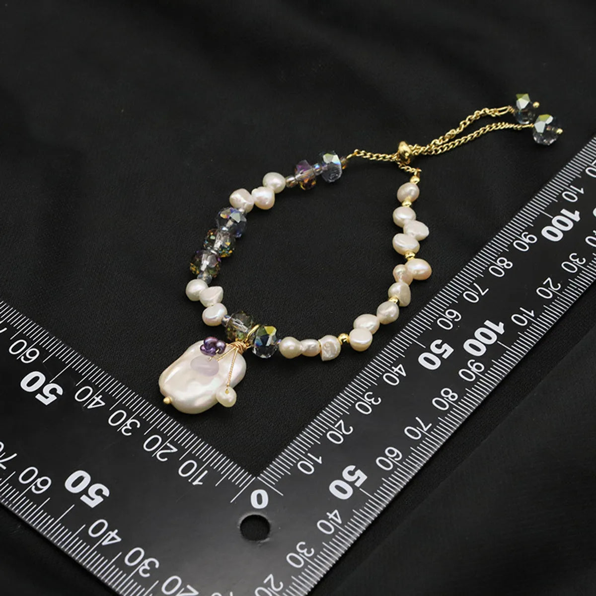 Simple Style Commute Round Freshwater Pearl Copper Beaded Plating 18k Gold Plated Bracelets