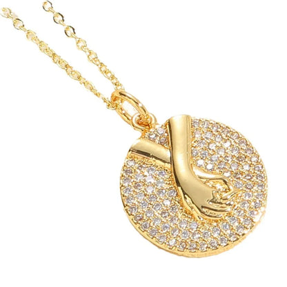 Simple Style Commute Smile Face Copper Plating Inlay Zircon 14k Gold Plated White Gold Plated Pendant Necklace