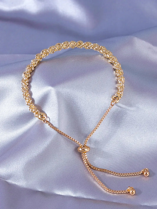 Wholesale Jewelry Simple Style Commute Solid Color Alloy Gold Plated Bracelets