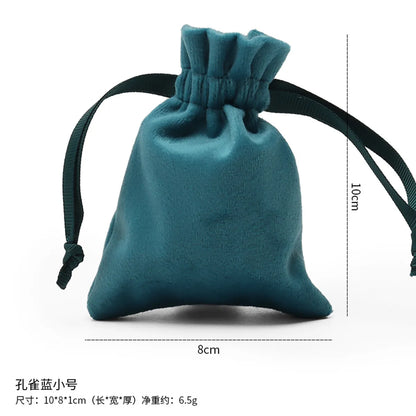 Simple Style Commute Solid Color Flannel Jewelry Packaging Bags