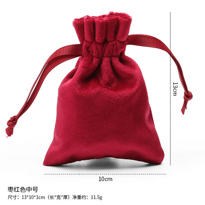 Simple Style Commute Solid Color Flannel Jewelry Packaging Bags